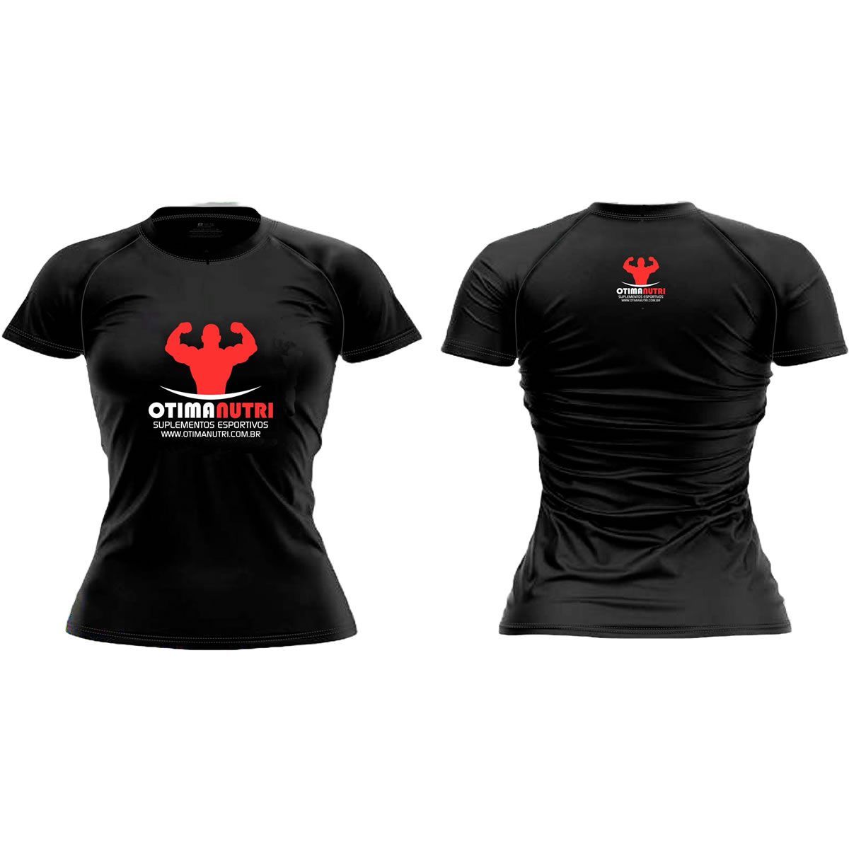Camiseta Otimanutri - P Baby Look Raglan Feminina 100% Poliester - Indice