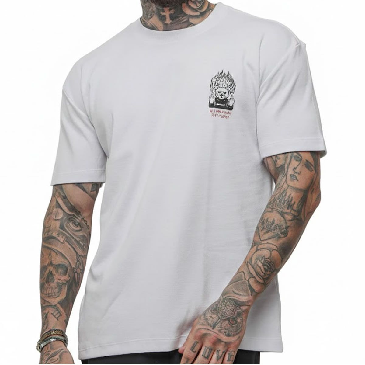 Camiseta Oversized Dimethylex - Tamanho G Branco - Under Labz