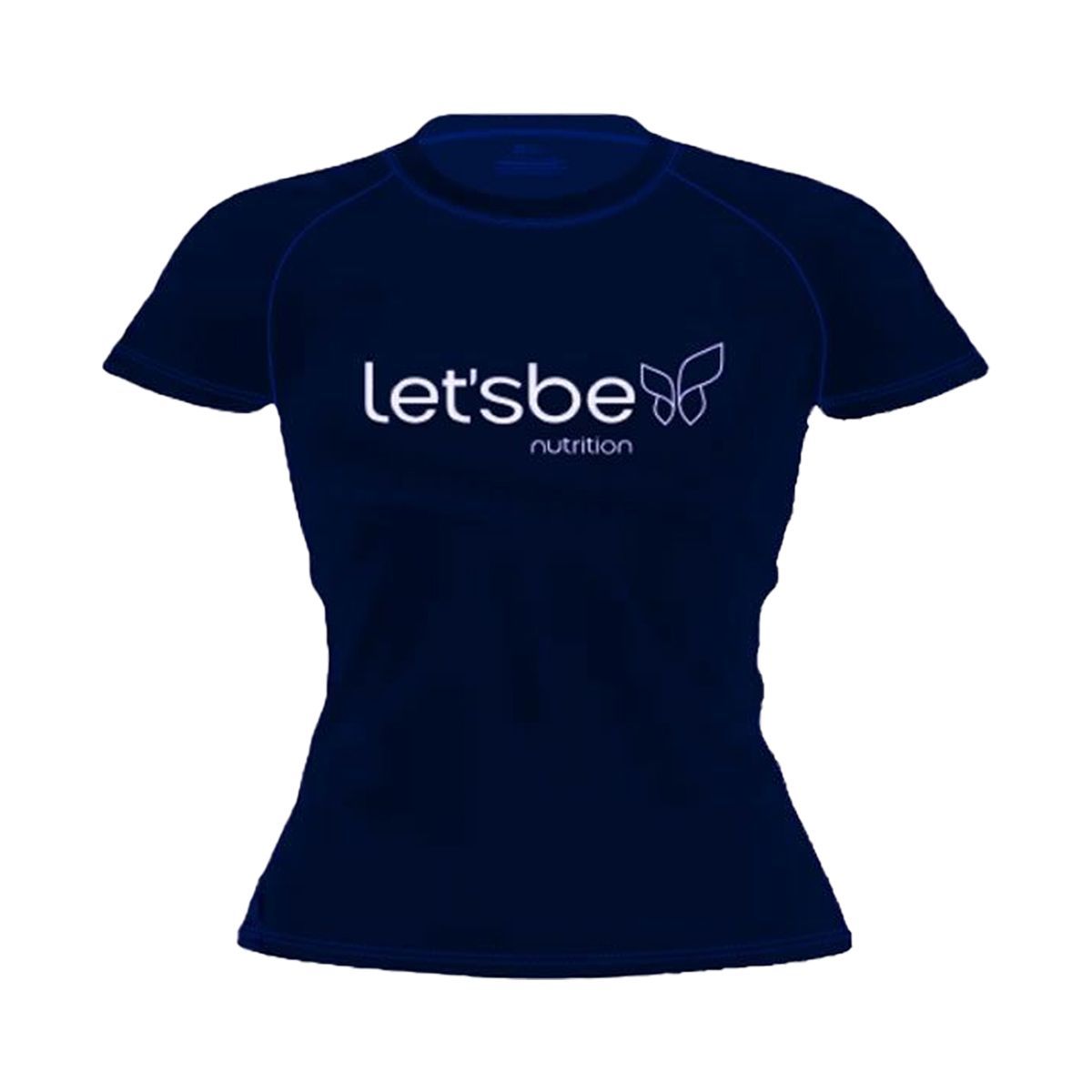 Camiseta Raglan Super Dry 100% Poliester - Baby Look Azul Tam. G - Lets Be Nutrition