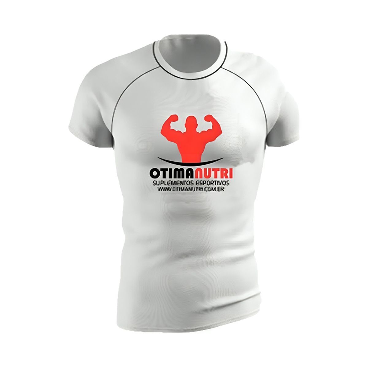 Camiseta Super Dry 100% Poliester  -  Branca Tamanho M  - OtimaNutri