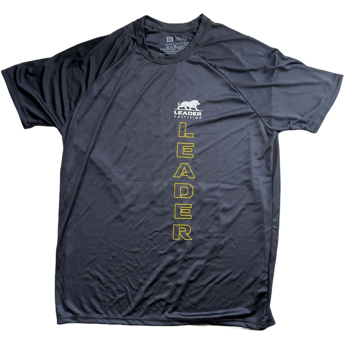 Camiseta Unisex - Tamanho P Preta - Leader Nutrition