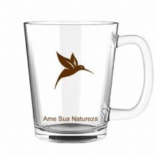 Caneca de Vidro - 450ml Marron - Pura Vida