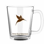 Caneca de Vidro - 450ml Marron - Pura Vida