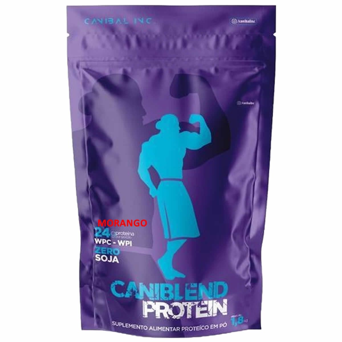Caniblend Protein - 1800g Refil Morango- Canibal