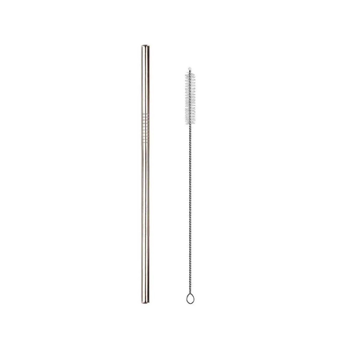 Canudo Inox e Escova para Higieniza��o - Sanavita