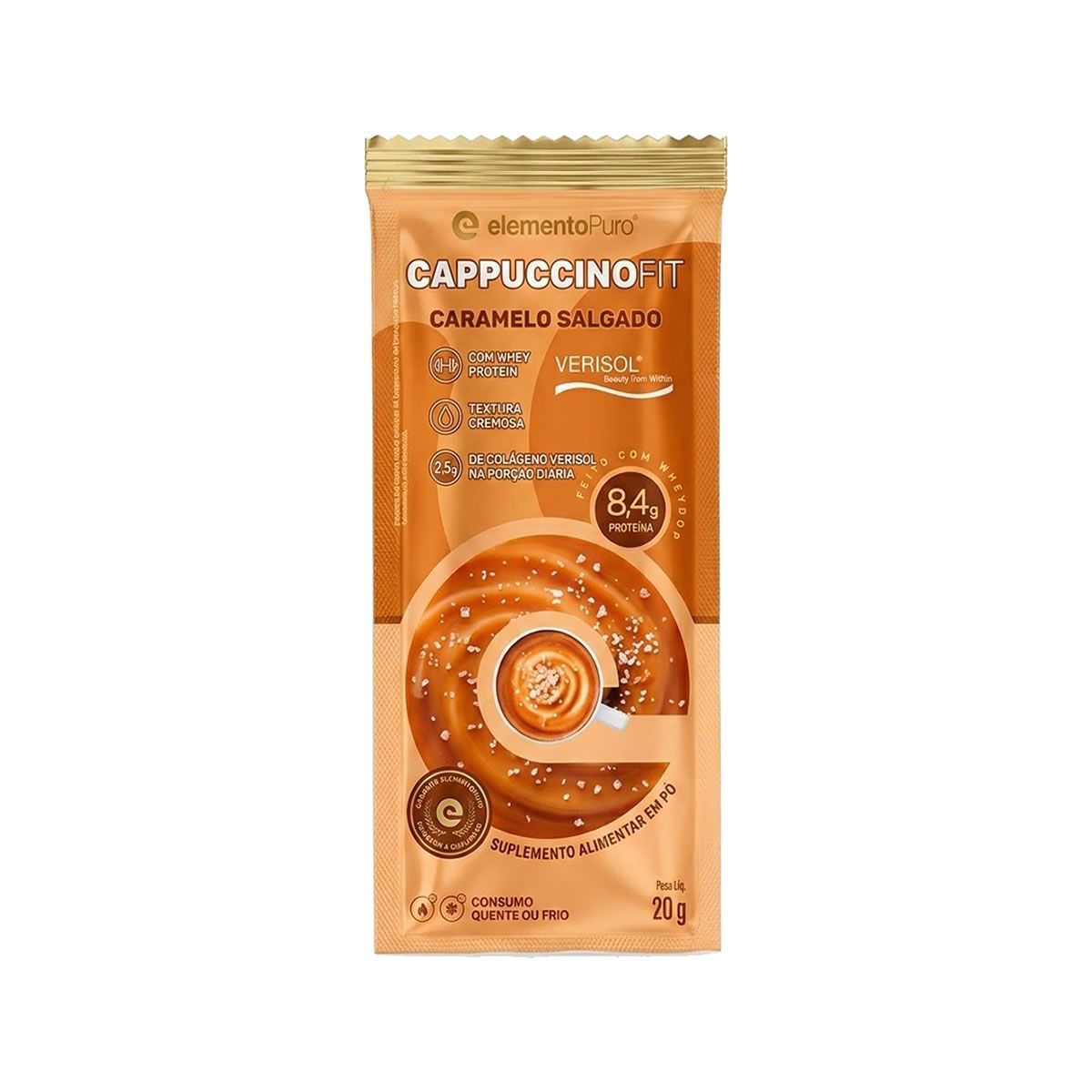 CappuccinoFit - 1 Sach� 20g Caramelo Salgado - ElementoPuro