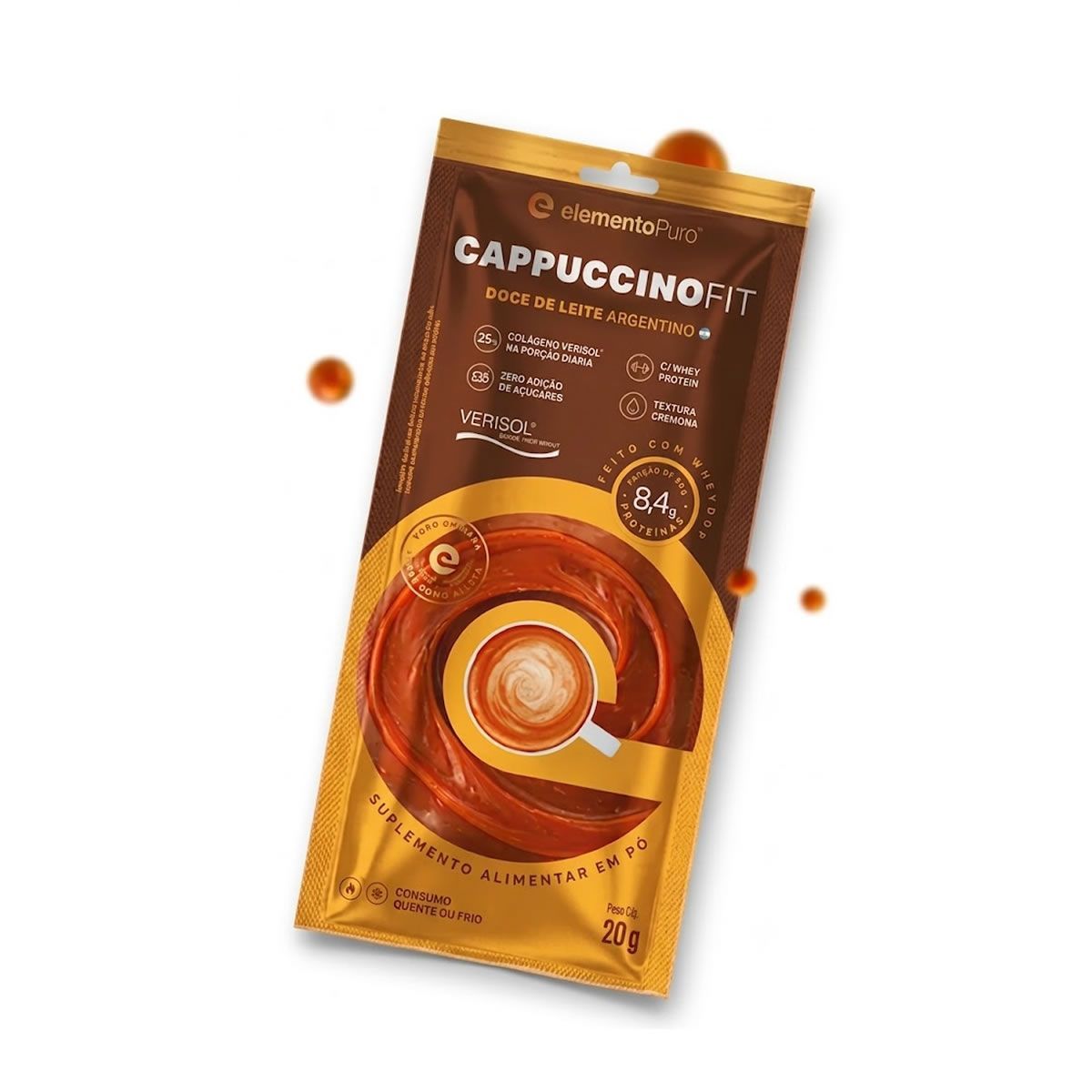 CappuccinoFit - 1 Sach� 20g Doce de Leite Argentino - ElementoPuro