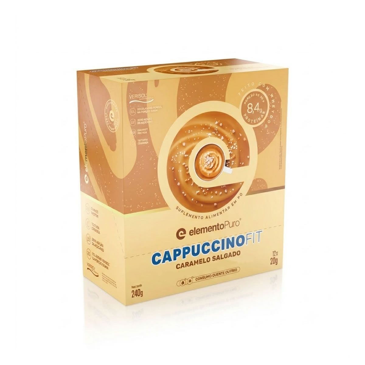 CappuccinoFit - 12 Sach�s 20g Caramelo Salgado - ElementoPuro