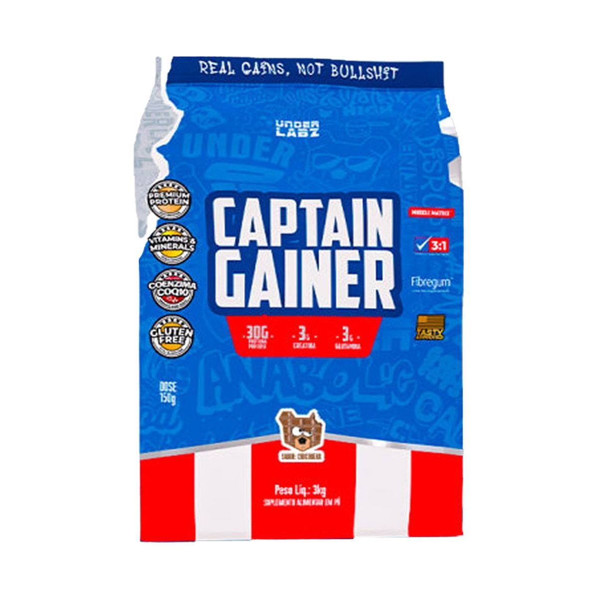 Captain Gainer Chocobear - 3000g Chocolate - Under Labz