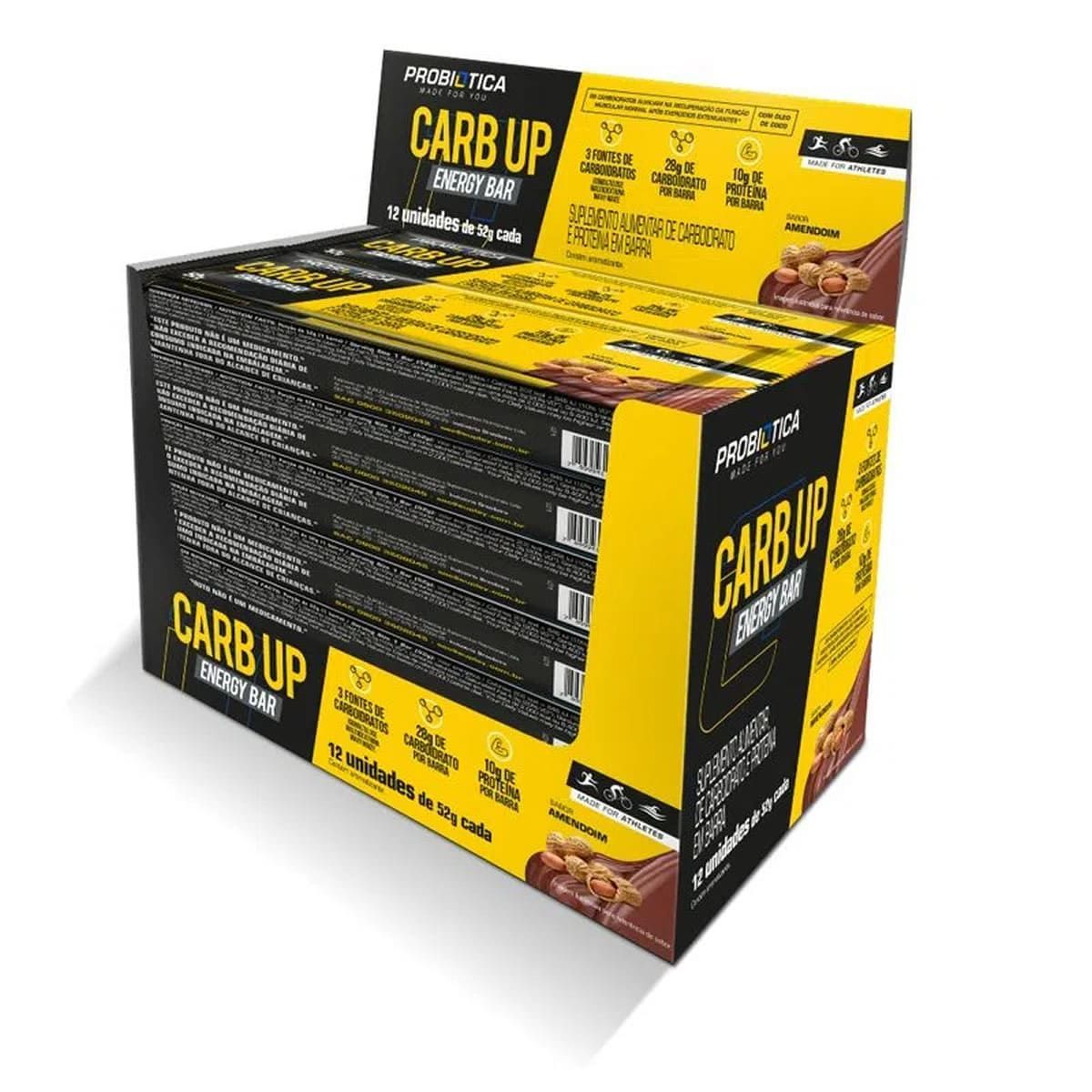 Carb Up Energy Bar - 12 Unidades 52g Amendoim - Probi�tica