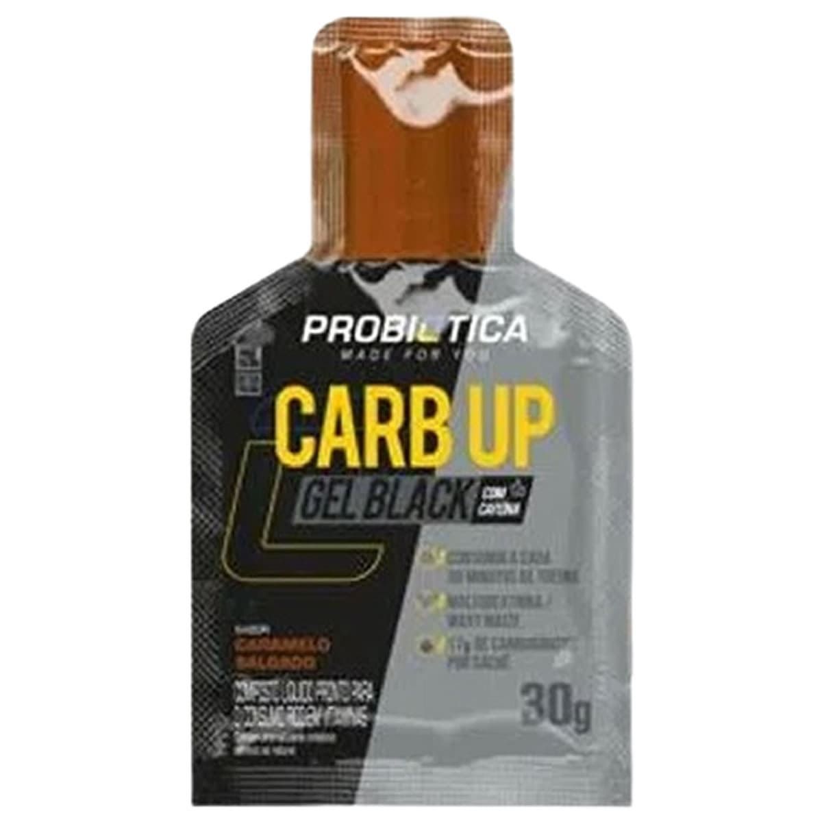 Carb Up Gel Black - 1 Sach� 30g Caramelo Salgado - Probi�tica