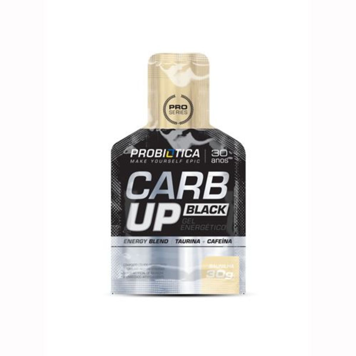 Carb Up Gel Black - Baunilha 1 sach�s - Probi�tica*** Data Venc. 09/07/2022