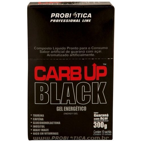 Carb Up Gel Black - Sabor Guaran� c/ A�ai 10 sach�s - Probi�tica