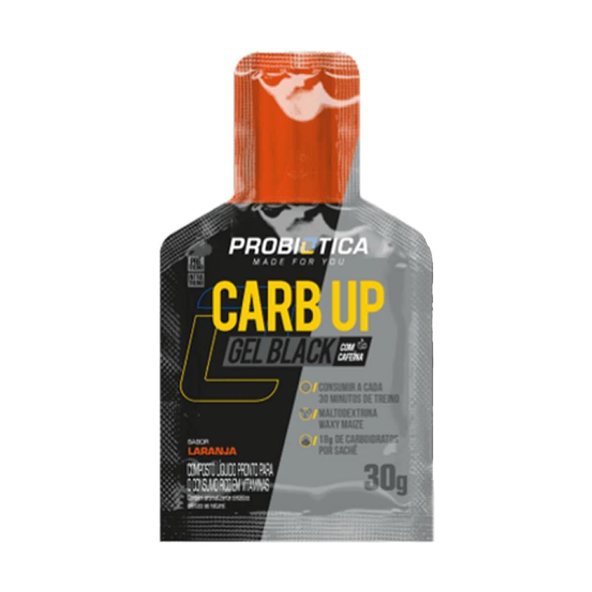 Carb Up Gel Black - Sabor Laranja 1 sach� de 30g - Probi�tica*** Data Venc. 26/11/2024