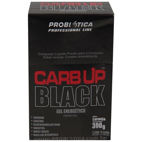 Carb Up Gel Black - Sabor Laranja 10 sach�s - Probi�tica