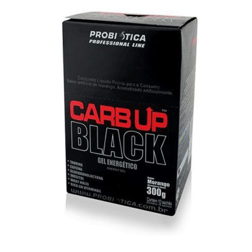 Carb Up Gel Black - Sabor Morango 10 sach�s - Probi�tica
