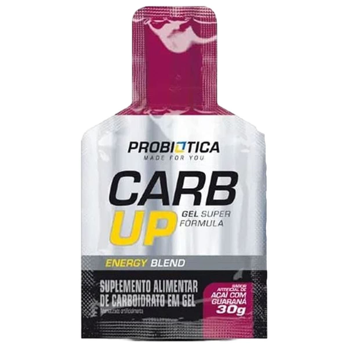 Carb Up Gel Super F�rmula - 1 Sach� 30g A�a� com Guarana - Probi�tica*** Data Venc. 25/07/2024