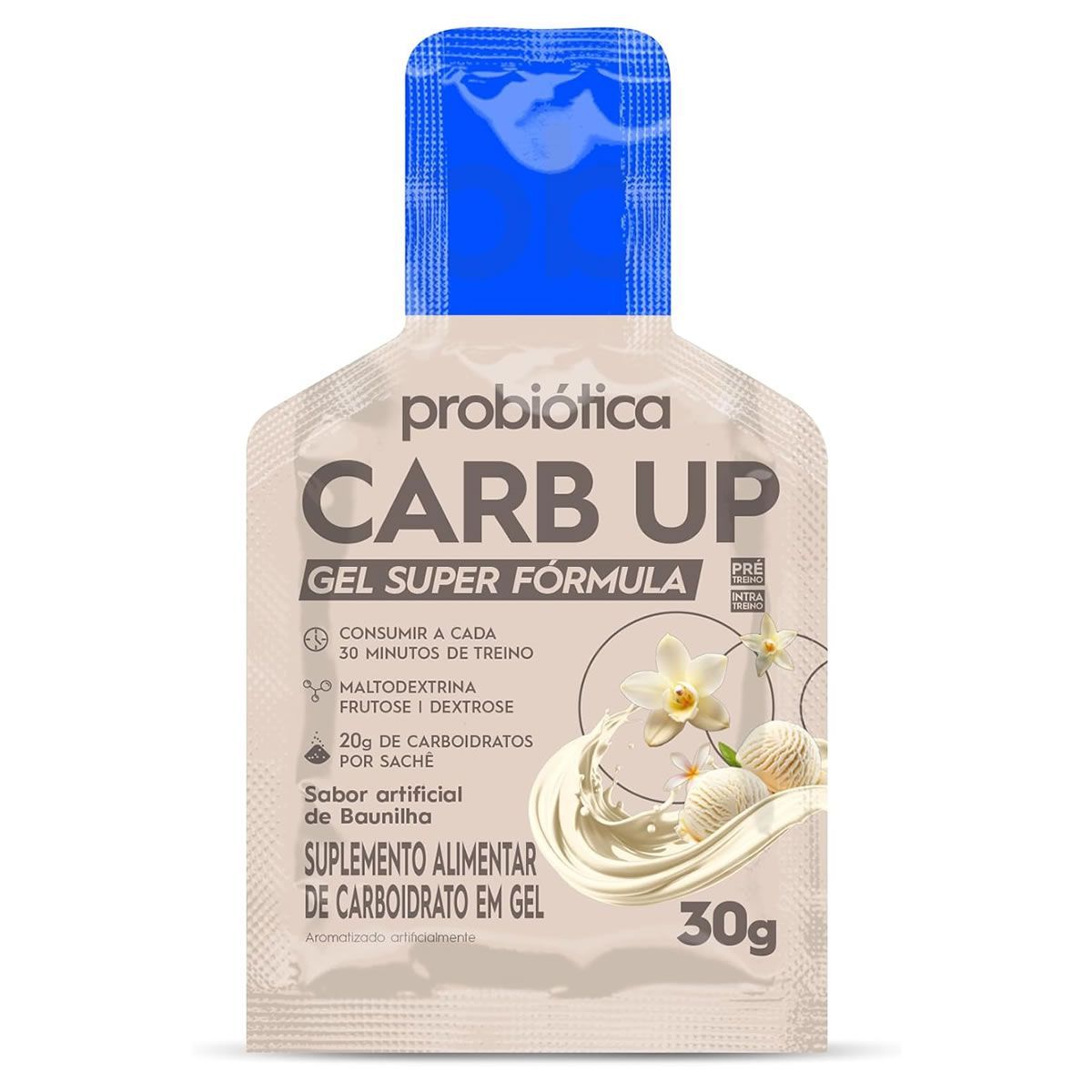 Carb UP Gel Super F�rmula - 1 Sach� 30g Baunilha - Probi�tica