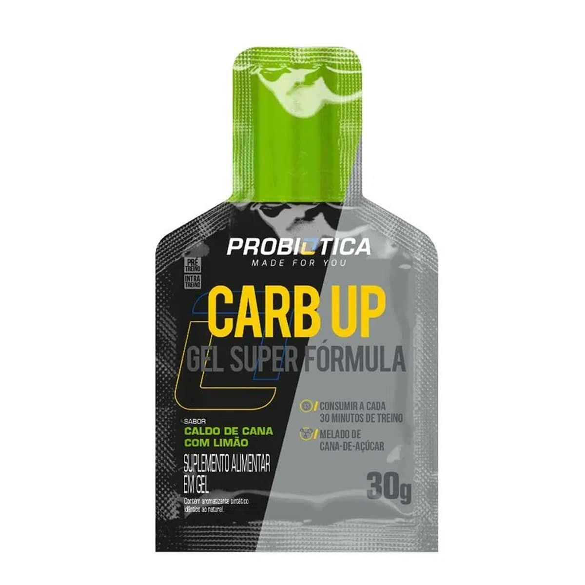 Carb UP Gel Super F�rmula - 1 Sach�s 30g Caldo de Cana Com Lim�o - Probi�tica*** Data Venc. 15/08/2024