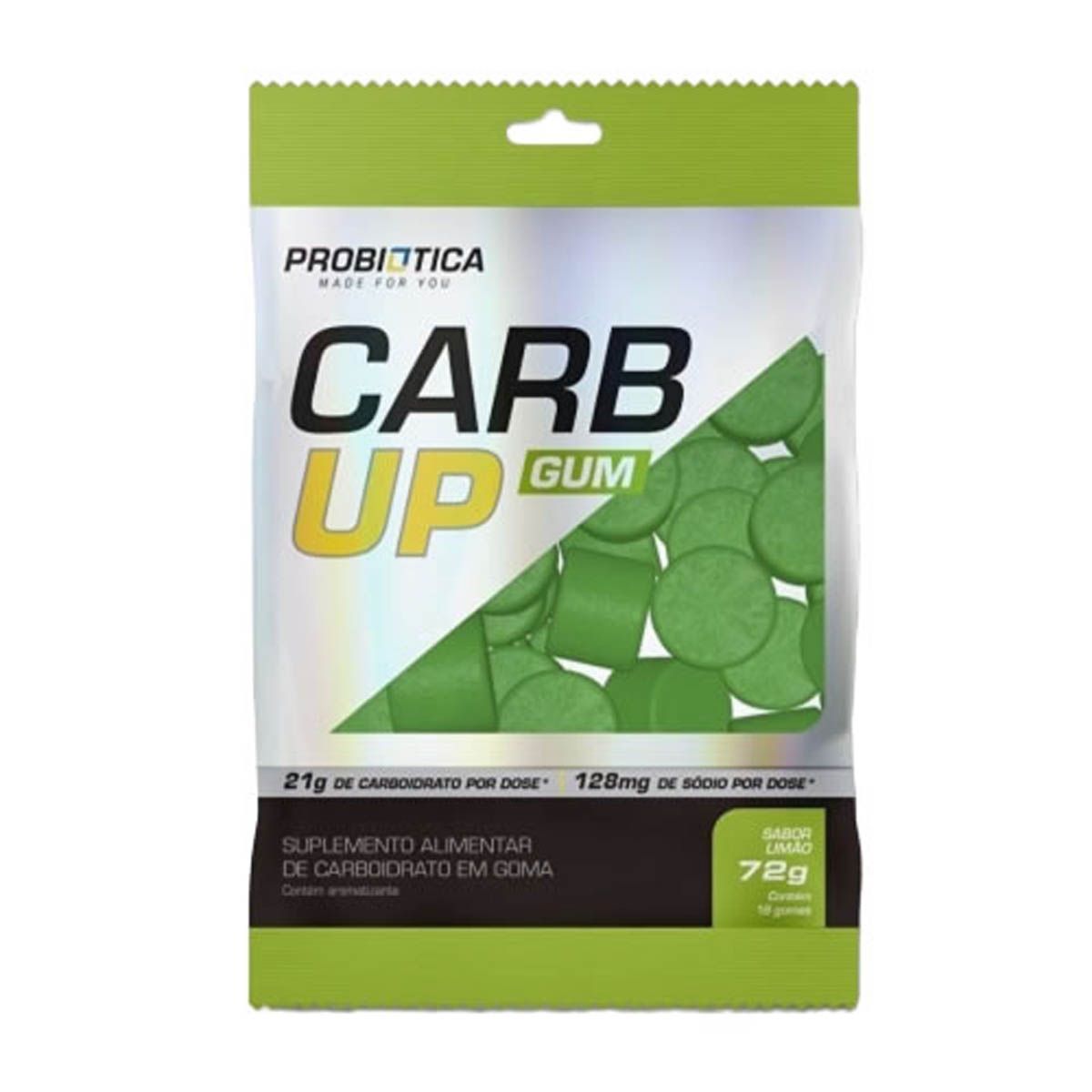 Carb Up Gum - 1 Unidade 72g Lim�o - Probi�tica*** Data Venc. 06/09/21