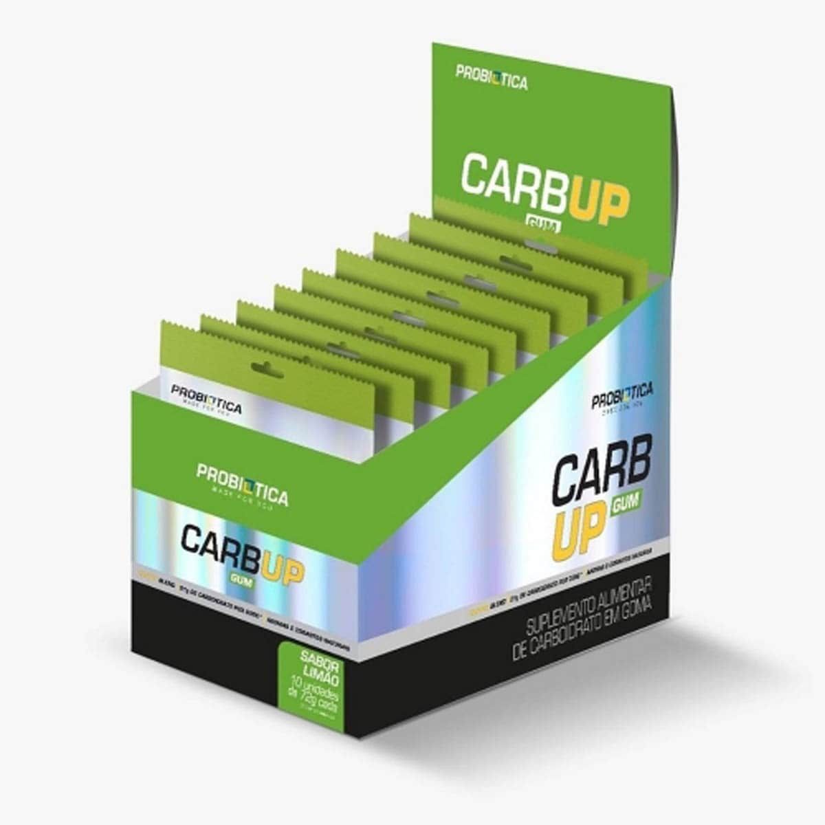 Carb Up Gum - 10 Unidades 72g Lim�o - Probi�tica