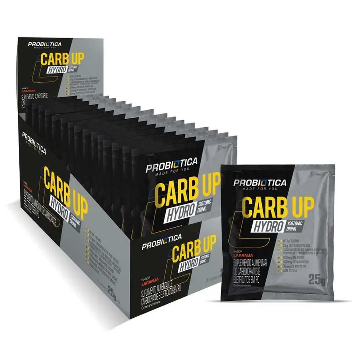 Carb Up Hydro Isotonic Drink - 20 Sach�s de 25g Laranja - Probi�tica