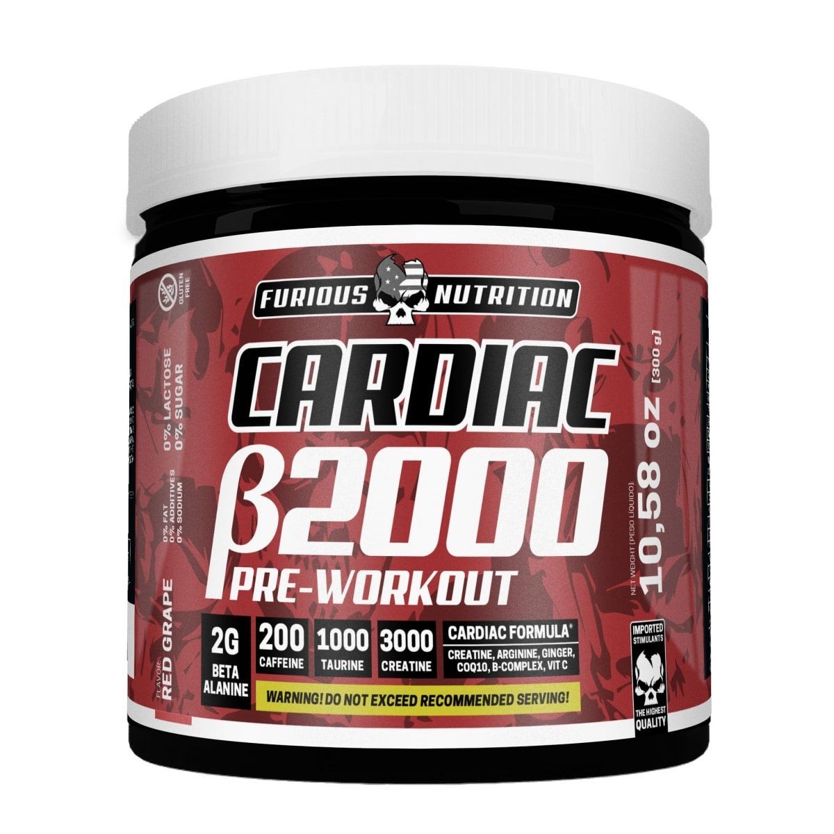 Cardiac B2000 Pre-Workout - 300g Red Grape - Furious Nutrition