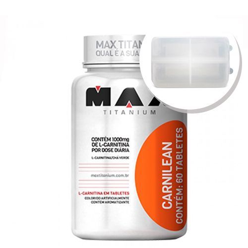 Carnilean - 60 Tabletes + Porta C�psulas transparente - Max Titanium