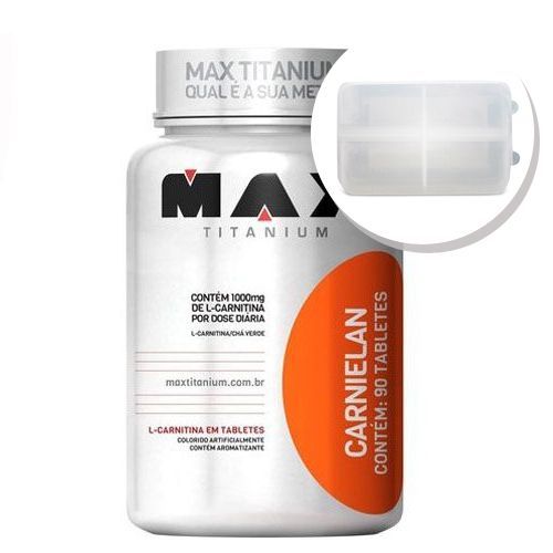 Carnilean - 90 Tabletes + Porta C�psulas transparente - Max Titanium