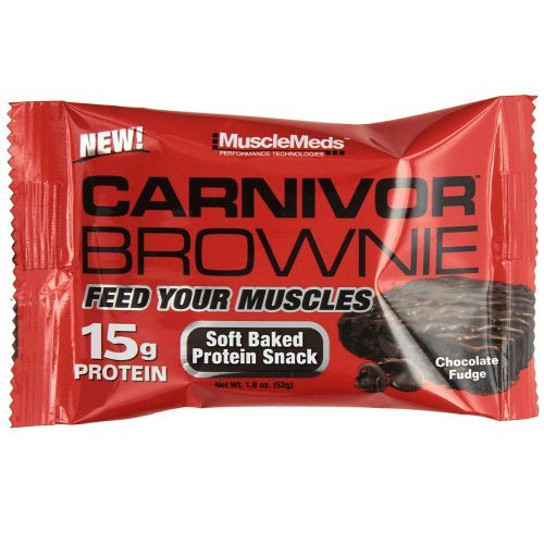 Carnivor Brownie - 1 barra de 52g - Chocolate Fudge - MuscleMeds