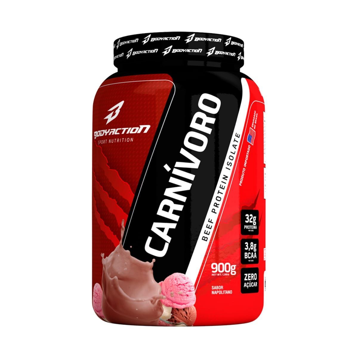 Carnivoro Beef Protein Isolate - 900g Napolitano - BodyAction