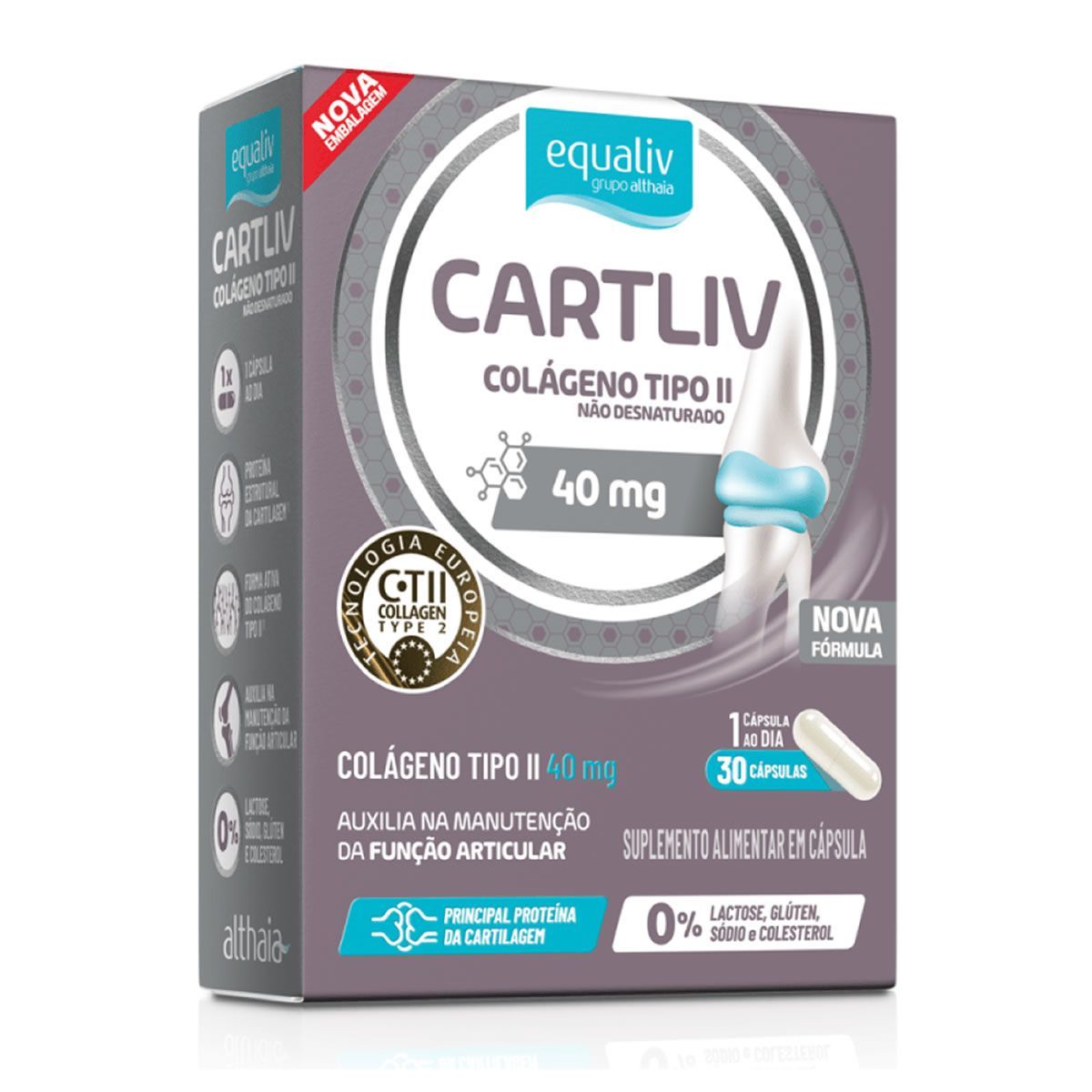 Cartliv Col�geno Tipo II - 30 C�psulas - Equaliv