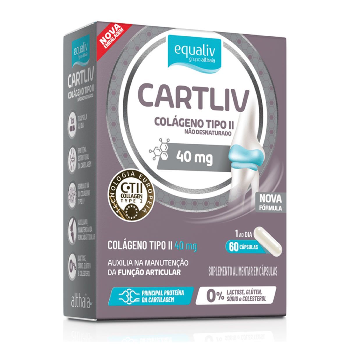 Cartliv Col�geno Tipo II - 60 C�psulas - Equaliv