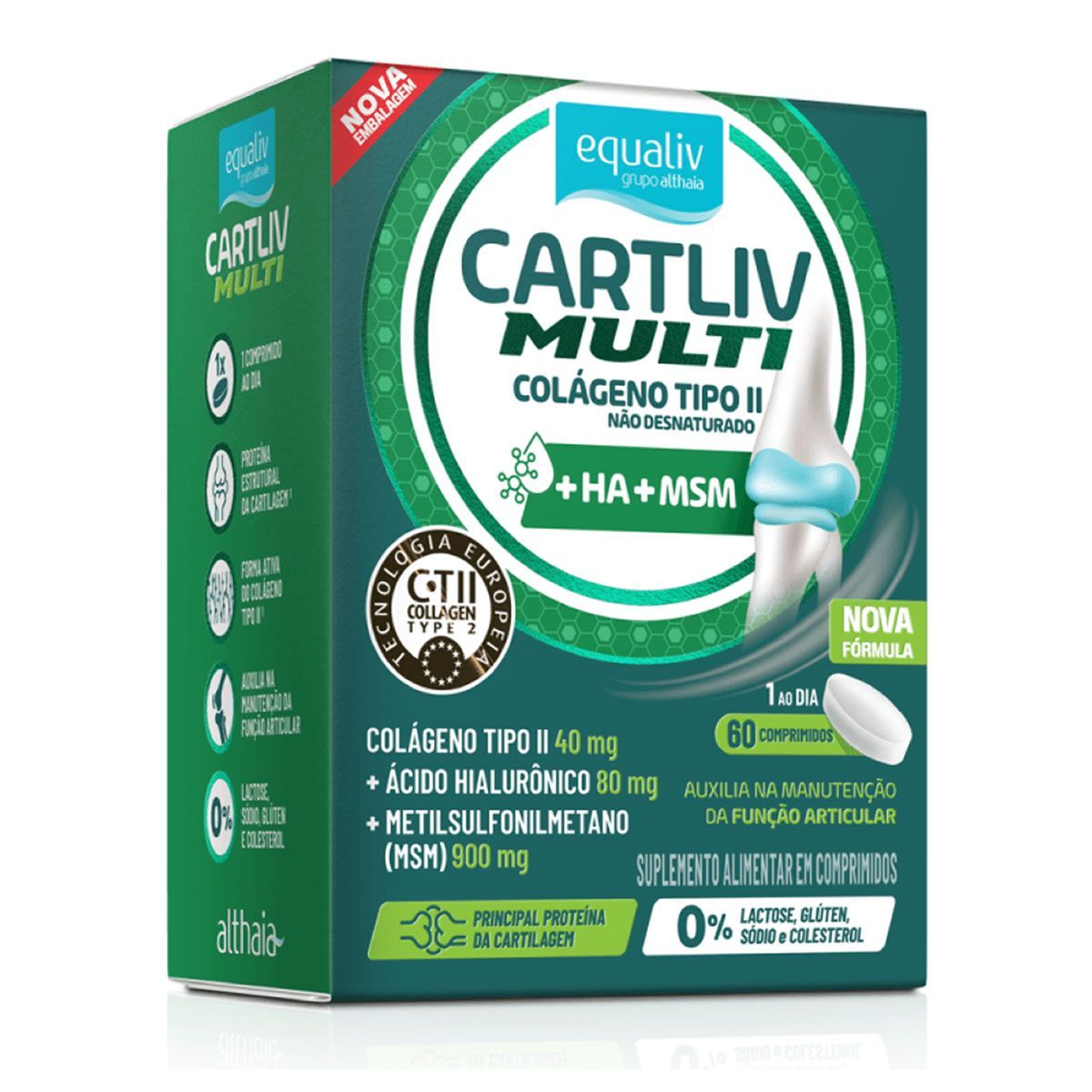 Cartliv Multi Col�geno Tipo II - 60 Comprimidos - Equaliv