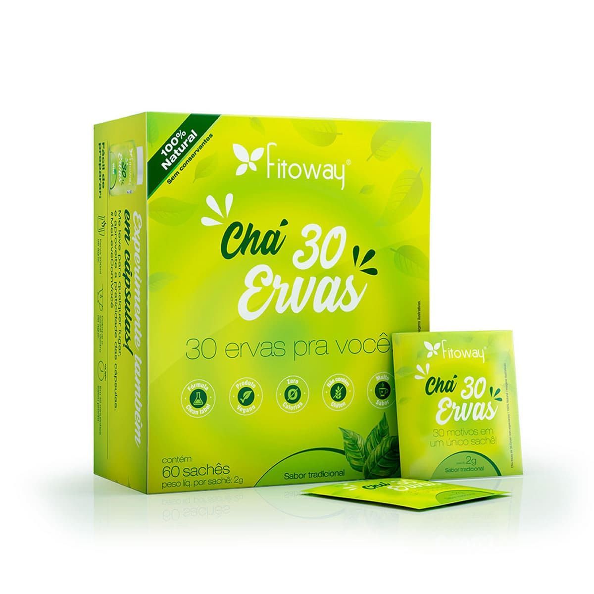 Ch� 30 Ervas - 60 Sach�s - Fitoway*** Data Venc. 30/5/23
