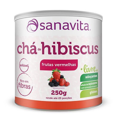 Ch� de Hibiscus - 250g Frutas Vermelhas - Sanavita