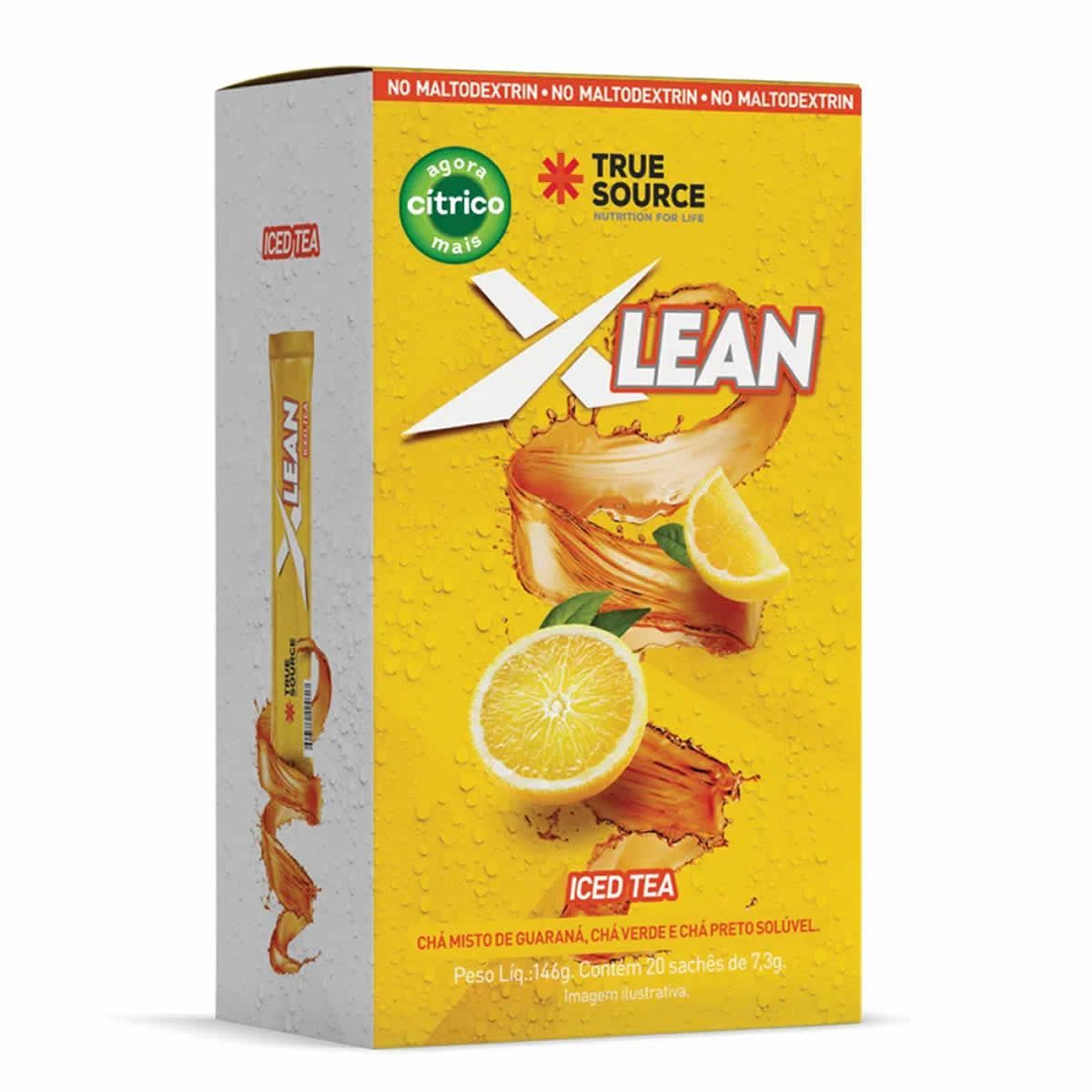 Ch� Diur�tico Xlean Ice Tea - 20 Sach� 7,3g Lim�o - True Source