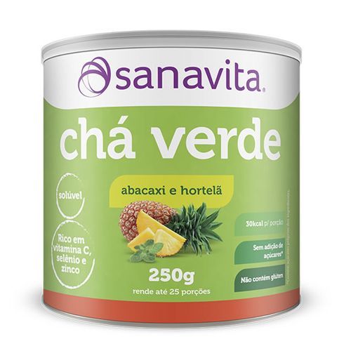 Ch� Verde - 250g Abacaxi e Hortel� - Sanavita