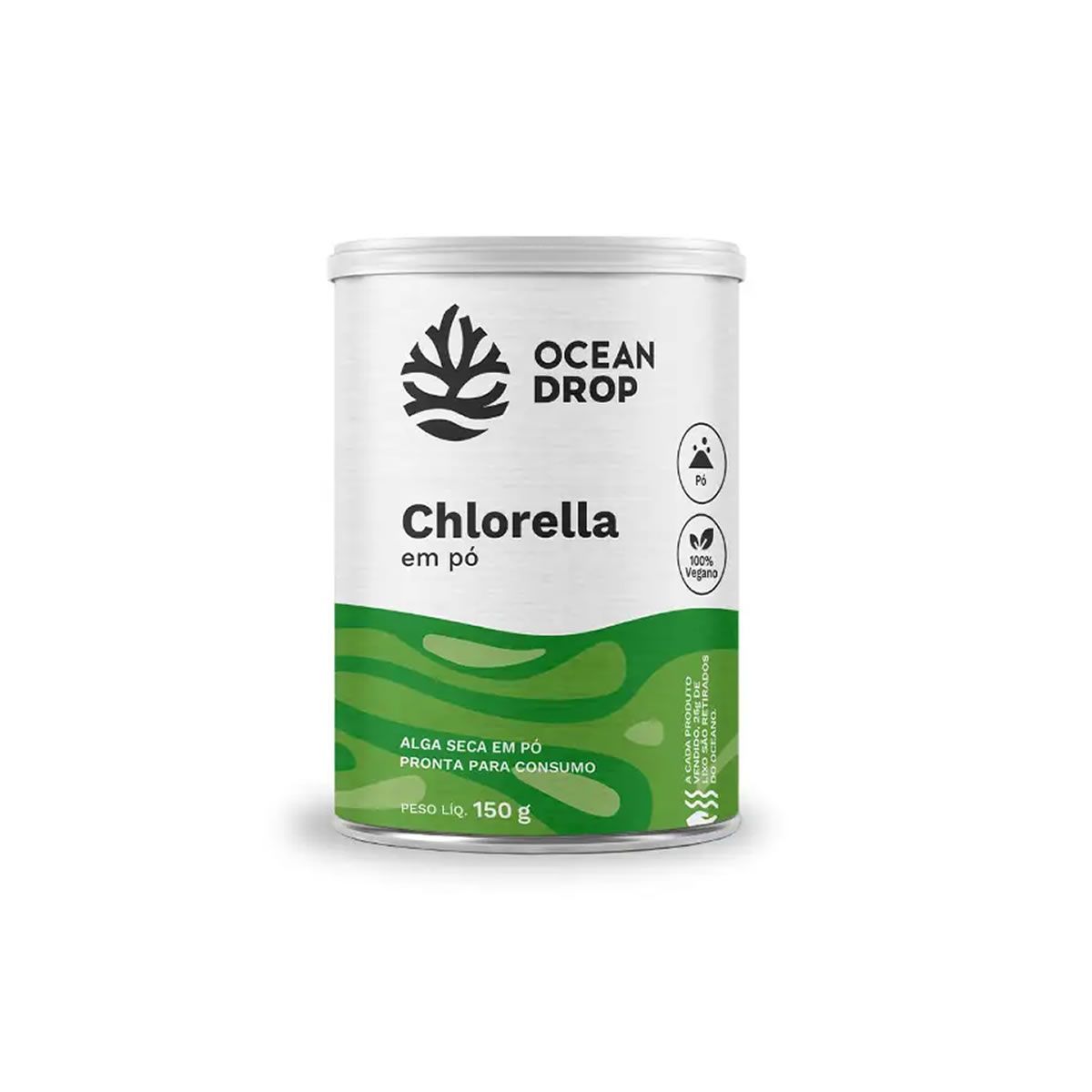 Chlorella em P� - 150g Neutro - Ocean Drop
