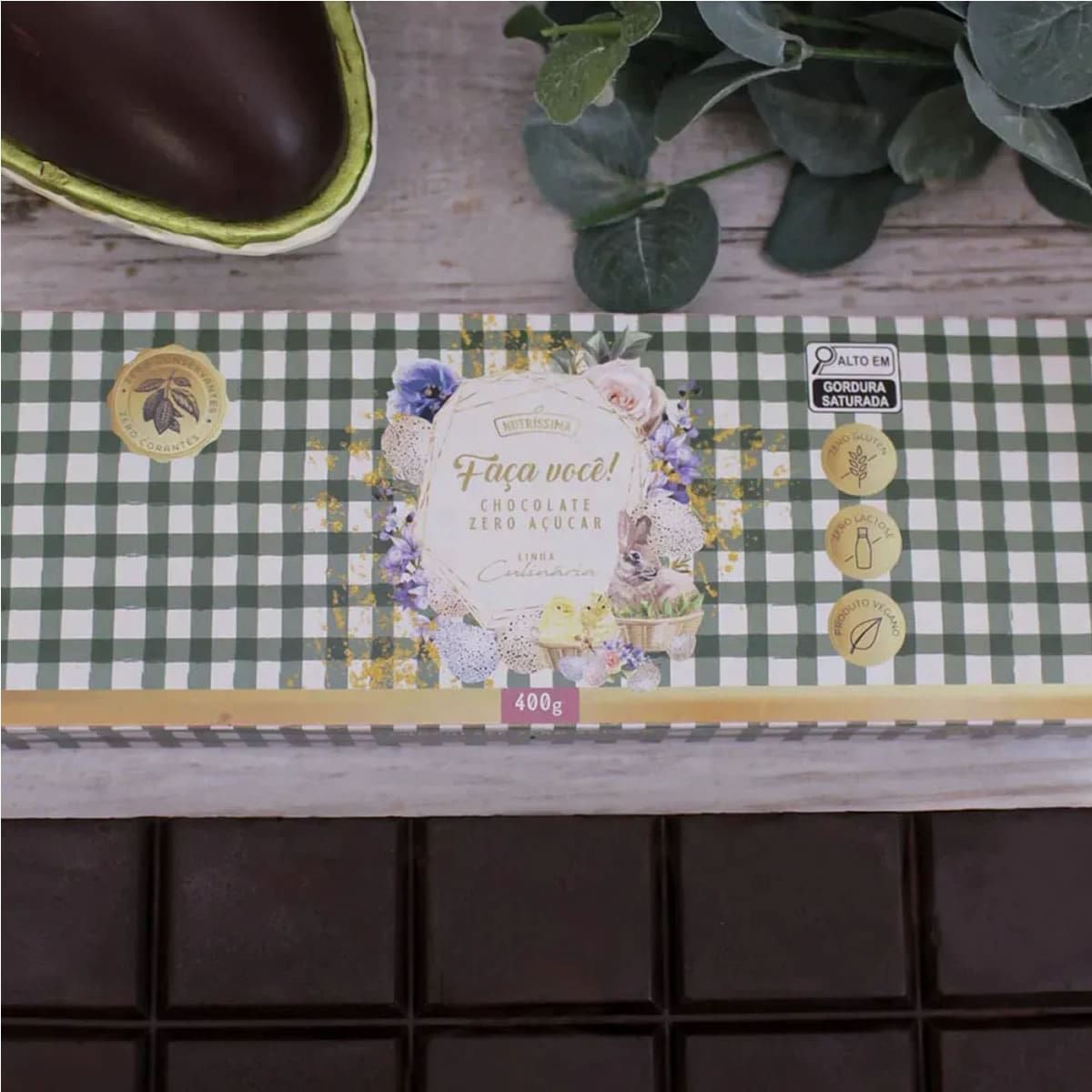 Chocolate em Barra Zero A��car - 400g - Nutr�ssima