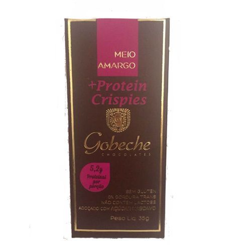 Chocolate Protein Crispies - 35g Meio Amargo - Gobeche