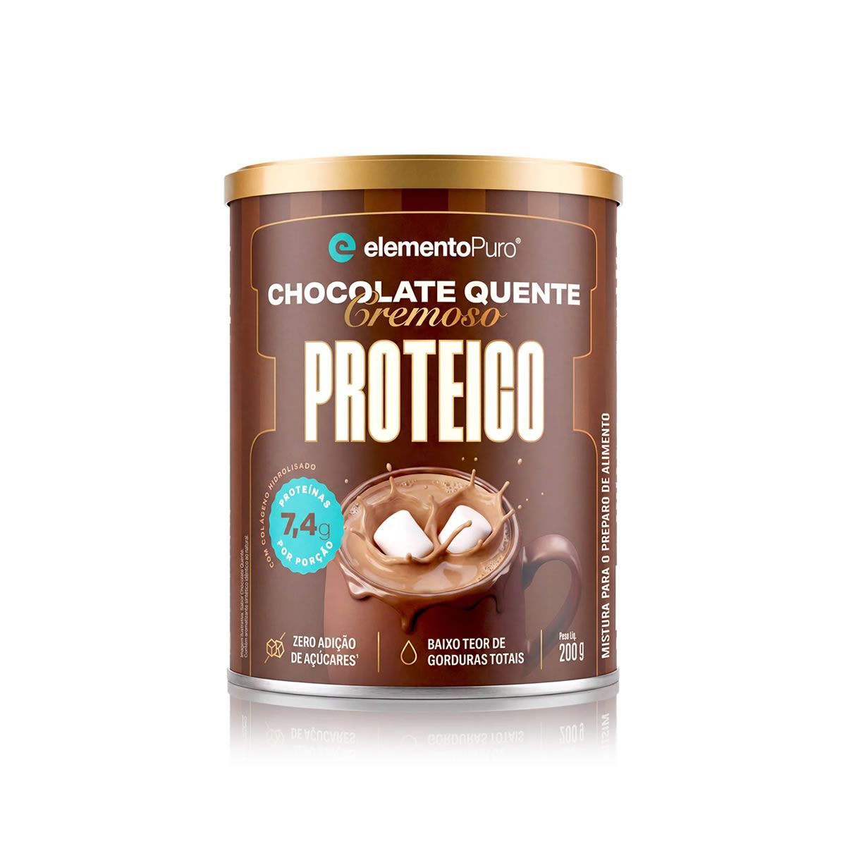 Chocolate Quente Cremoso Proteico - 200g Chocolate - ElementoPuro