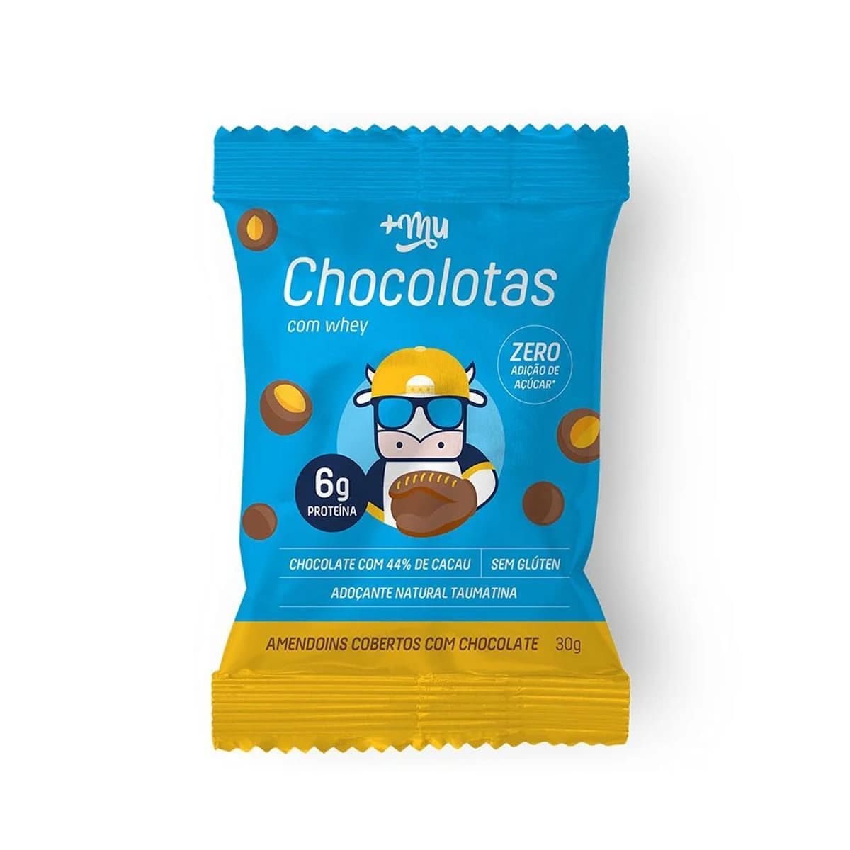 Chocolotas com Whey - 1 Unidade 30g Amendoim - Mais Mu