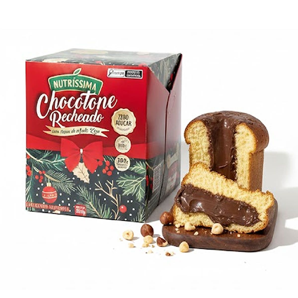 Chocotone Recheado Com Creme de Avel� Zero - 700g - Nutr�ssima
