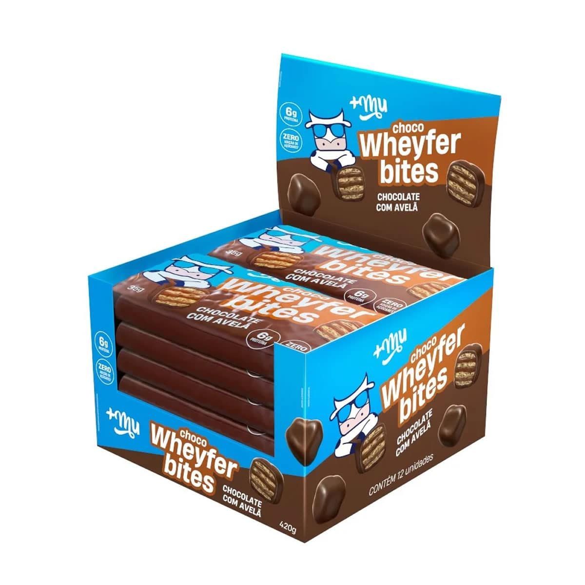 Chocowheyfer Bites - 12 Unidades 35g Chocolate com Avel� - Mais Mu