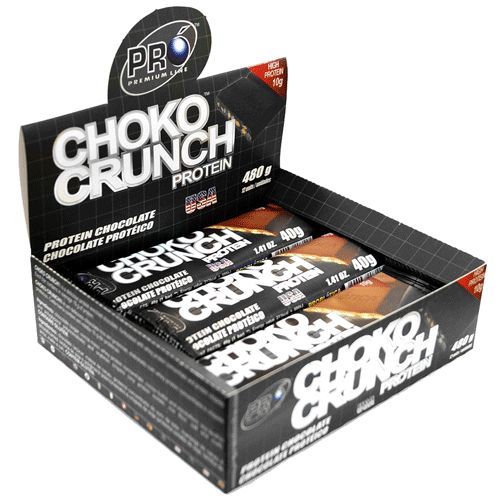 Choko Crunch - Chocolate caixa com 12 Barras 40g - Probi�tica
