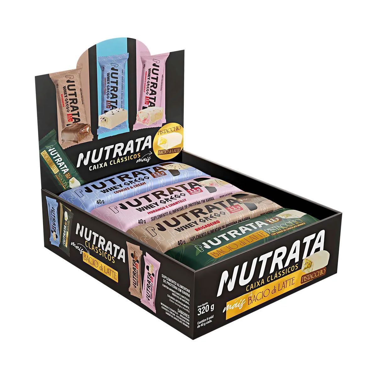 Cl�ssicos Bacio di Latte - 8 Unidades 40g Sabores Variados - Nutrata