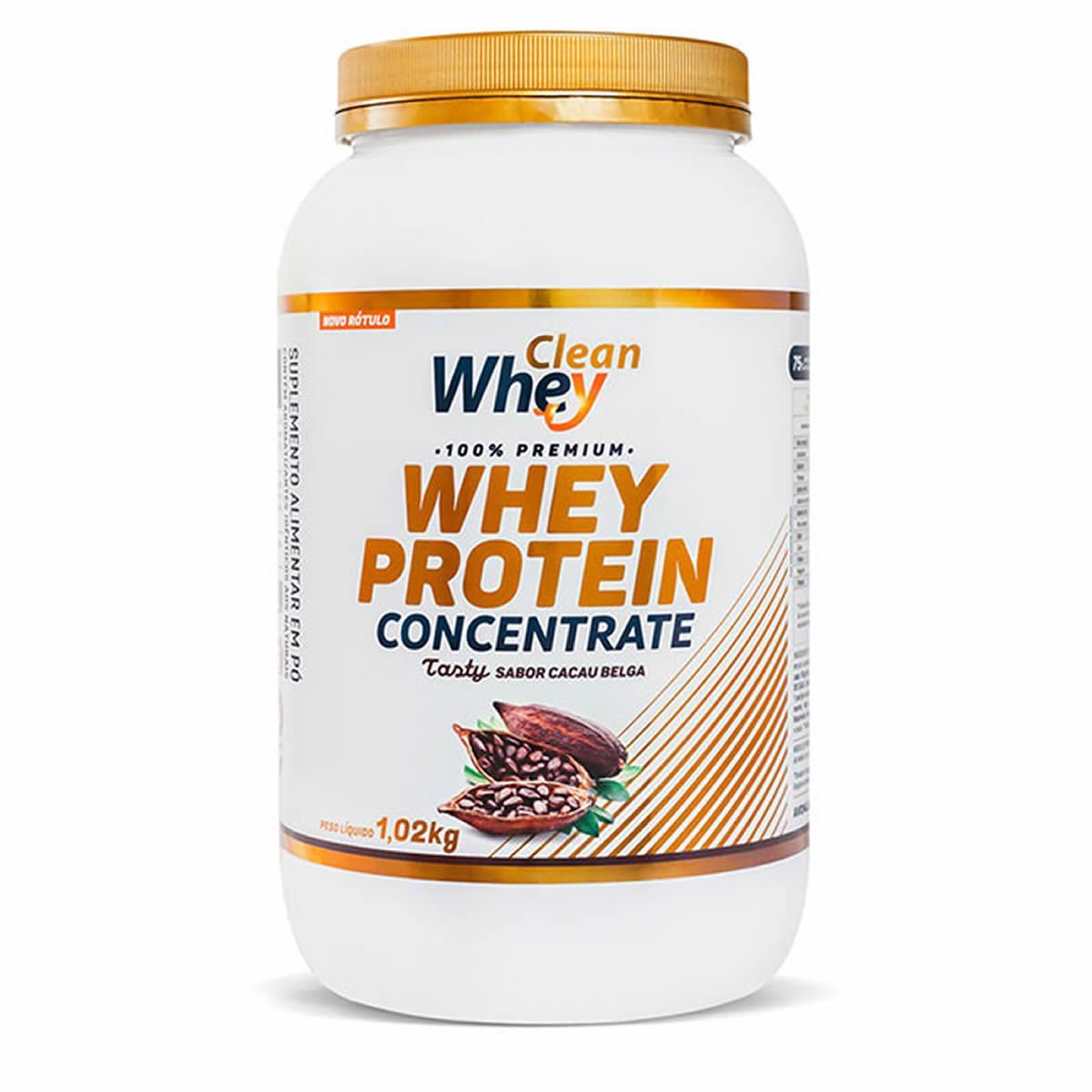 Clean Whey Concentrate Tasty - 1020g Cacau Belga - Protesa