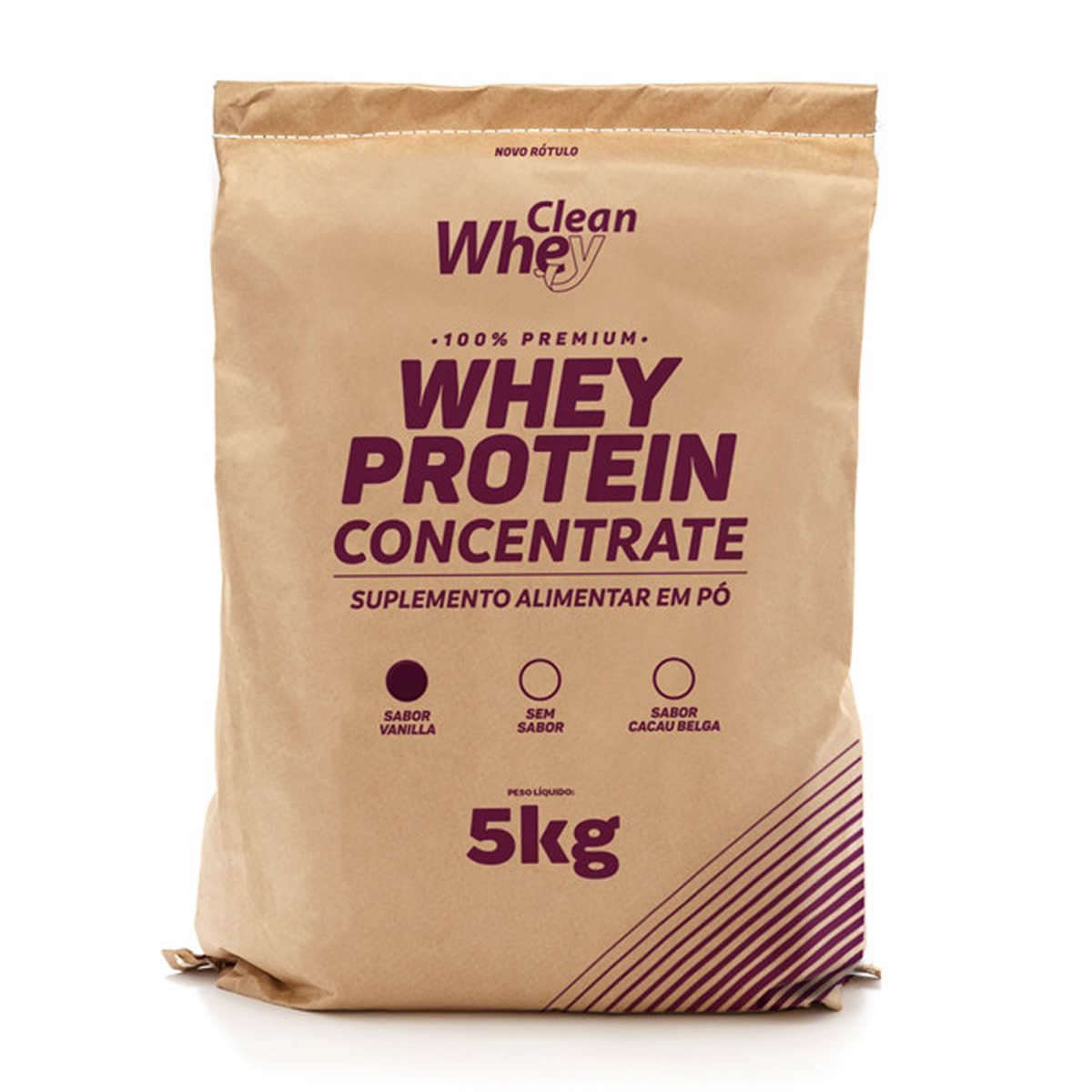 Clean Whey Concentrate Tasty - 5000g Refil Vanilla - Protesa