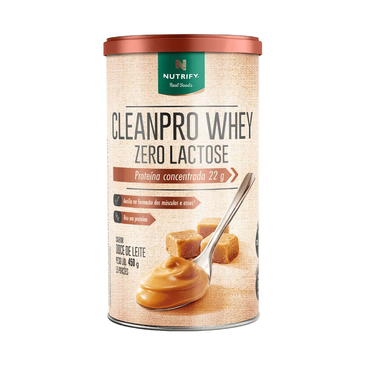 Cleanpro Whey Zero Lactose - 450g Doce de Leite - Nutrify